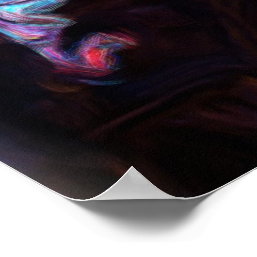 Gekleurd sainte-Chapelle glas in Parijs - Olie Poster (Hoek)