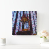 Gekleurd sainte-Chapelle glas in Parijs - Olie Vierkante Klok (Huis)