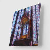 Gekleurd sainte-Chapelle glas in Parijs - Olie Vierkante Klok (Hoek)