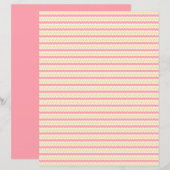 gekleurd scrapbookingpapier botanische strepen (Voorkant / Achterkant)