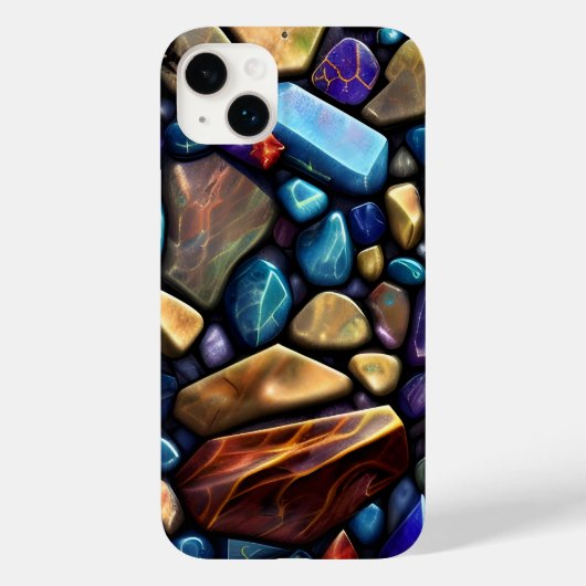 Gekleurd stenen mozaïekpatroon Case-Mate iPhone case (Achterkant)