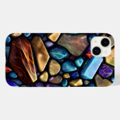 Gekleurd stenen mozaïekpatroon Case-Mate iPhone case (Achterkant (horizontaal))