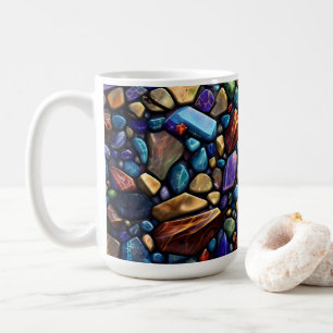 Gekleurd stenen mozaïekpatroon koffiemok