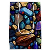 Gekleurd stenen mozaïekpatroon medium cadeauzakje (Achterkant)