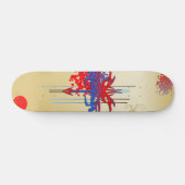 Gekleurd Tattoo ontworpen skateboard (Horizontaal)