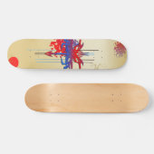Gekleurd Tattoo ontworpen skateboard (Horizontaal)