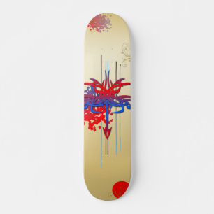Gekleurd Tattoo ontworpen skateboard