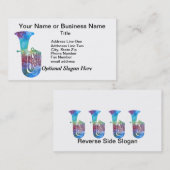 gekleurd Tuba Visitekaartje (Voorkant / Achterkant)