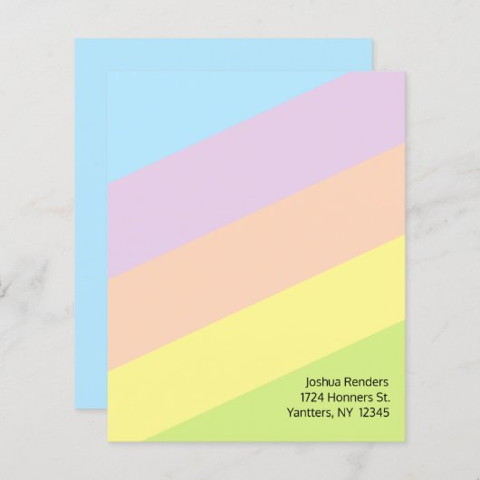  gekleurd vel papier (Voorkant / Achterkant)