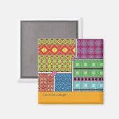 Gekleurd vierkant magneet (Voorkant / Achterkant)