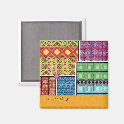 Gekleurd vierkant magneet (Voorkant / Achterkant)