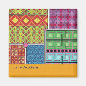 Gekleurd vierkant magneet (Voorkant)