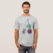 Gekleurd Violin en Cello T-shirt (Voorkant volledig)