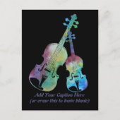 Gekleurd Violin en Viola Briefkaart (Voorkant)