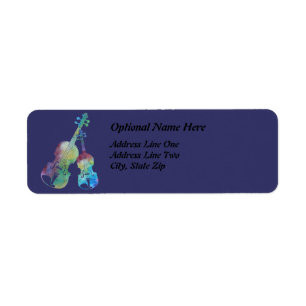 Gekleurd Violin en Viola Etiket