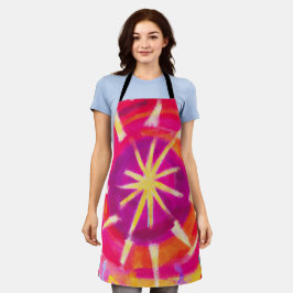 gekleurd wiel schort