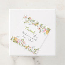 Gekleurd Wildflower Floral Baby shower Dank u