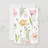 Gekleurd Wildflower Floral Baby shower Dank u Bedankkaart (Achterkant)