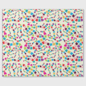 Gekleurd Worms Wrapping Paper Cadeaupapier (Vlak)