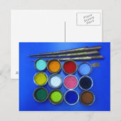 gekleurd zand voor de bouw van een boeddhistisch m briefkaart (Voorkant / Achterkant)