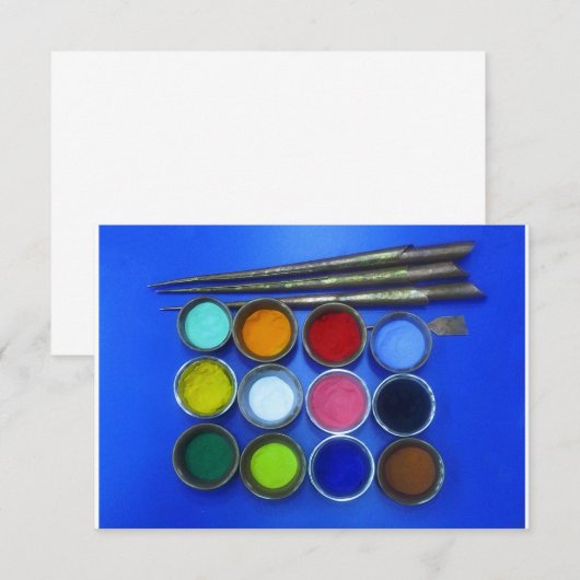 gekleurd zand voor de bouw van een boeddhistische  kaart (Voorkant / Achterkant)