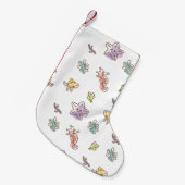 gekleurd zeefpatroon met zeeslepels en vissen v kleine kerstsok (Voorkant (Hangend))