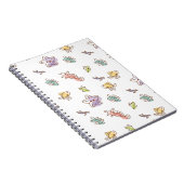 gekleurd zeefpatroon met zeeslepels en vissen v notitieboek (Rechterzijde)