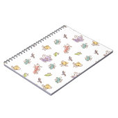 gekleurd zeefpatroon met zeeslepels en vissen v notitieboek (Linkerzijde)