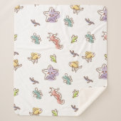 gekleurd zeefpatroon met zeeslepels en vissen v sherpa deken (Voorkant)