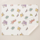 gekleurd zeefpatroon met zeeslepels en vissen v sherpa deken (Voorkant (horizontaal))