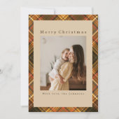 Gekleurde aangepaste kerstfoto feestdagenkaart (Voorkant)
