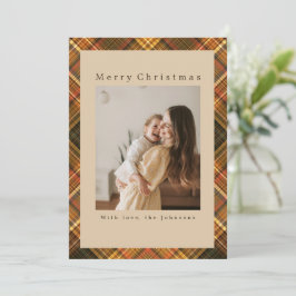 Gekleurde aangepaste kerstfoto feestdagenkaart
