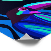 gekleurde afrikaanse achtergrond , giraffe , leopa poster (Hoek)