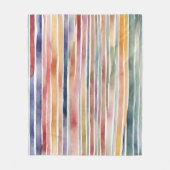Gekleurde aquarellijnen fleece deken (Voorkant)