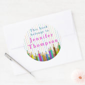 Gekleurde Art Pencil Sticker Terug naar School Cus (Envelop)