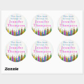 Gekleurde Art Pencil Sticker Terug naar School Cus (Vel)