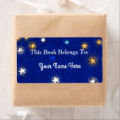 Gekleurde Avondsterren Etsen Aangepaste Boekplaat Etiket (Insitu)