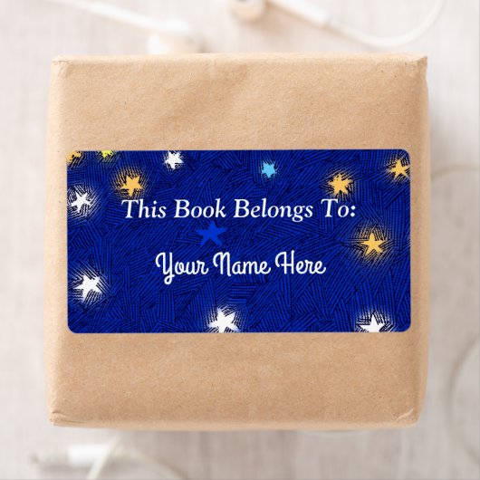 Gekleurde Avondsterren Etsen Aangepaste Boekplaat Etiket (Insitu)
