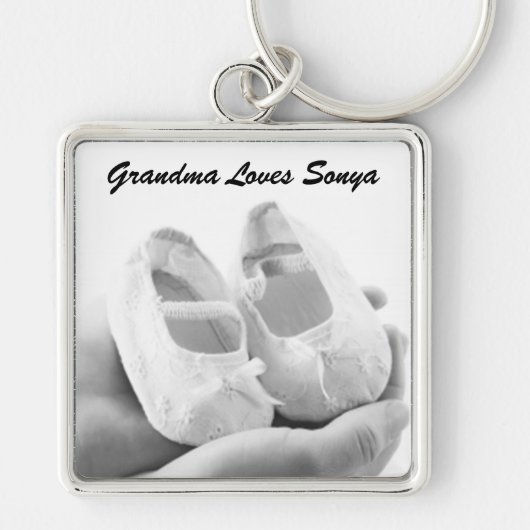 Gekleurde Baby schoenen Sleutelhanger (Voorkant)