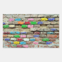 gekleurde bakstenen wand grijs textuurpatroon