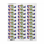 Gekleurde Ballen Abstract 3D Etiket (Full Sheet)