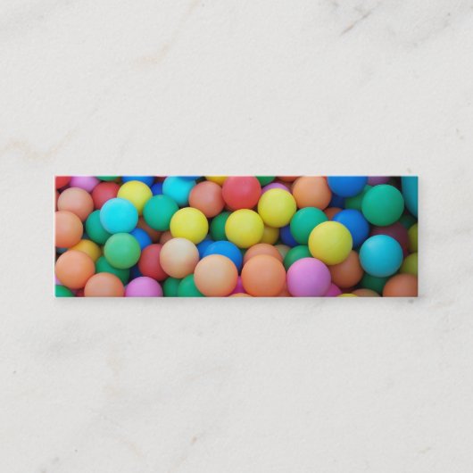 Gekleurde ballen bladwijzer visitekaartje (Voorkant)