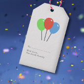 Gekleurde ballonnen Verjaardag Cadeaulabel