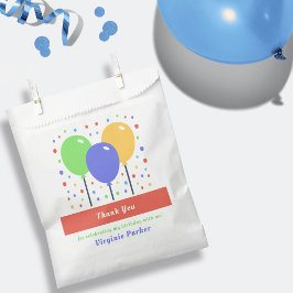 Gekleurde Ballons Verjaardag Dank u Favor Bag Bedankzakje