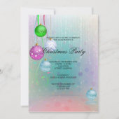 Gekleurde Baubles & Decoraties Kerstfeest Kaart (Voorkant)