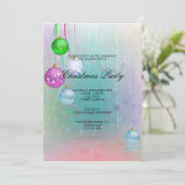 Gekleurde Baubles & Decoraties Kerstfeest Kaart (Staand voorkant)