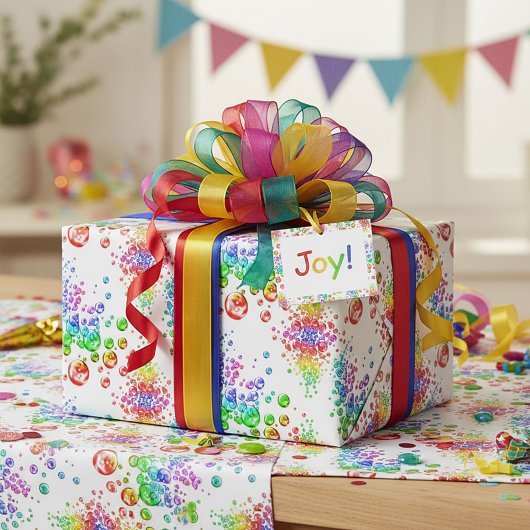 gekleurde bellen cadeaupapier