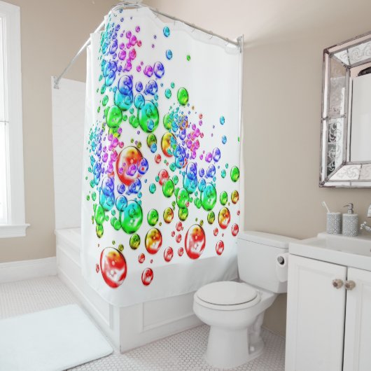gekleurde bellen douchegordijn (In situ)