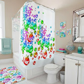 gekleurde bellen douchegordijn