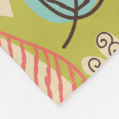 Gekleurde bladeren fleece deken (Hoek)